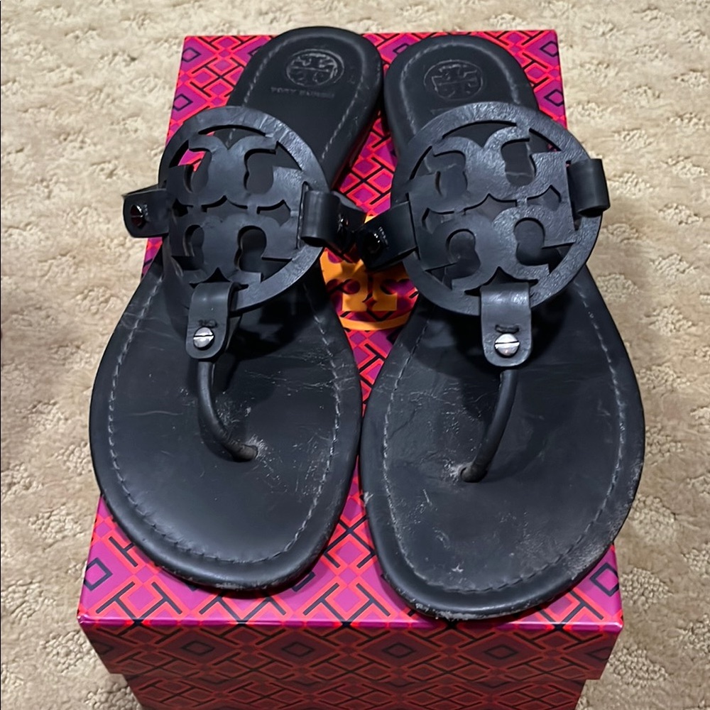 Tory Burch Dark Grey Miller  Sandals